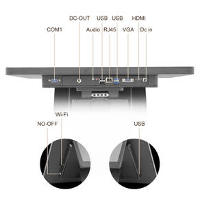Terminal POS révolutionnaire: deux écrans 18.5 "/11.6", conception intégrée, Intel J6412, <span class=keywords><strong>J4125</strong></span>, options Core I3/i5 - Product Image 3