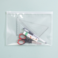 Sac de classement transparent à fermeture éclair pour documents en plastique PP de taille A4 pochette étanche à fermeture éclair en poly pour fournitures scolaires et de bureau