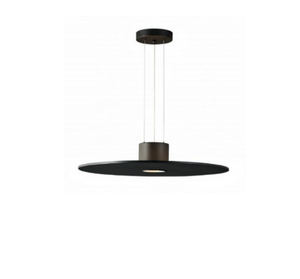 Lampe suspendue au plafond LED européenne en acier inoxydable noir de taille moyenne pour usage hôtelier - Product Image 4