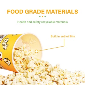 ZJPACK Venta al por mayor Desechables 32oz-170oz Tazas <span class=keywords><strong>de</strong></span> <span class=keywords><strong>palomitas</strong></span> <span class=keywords><strong>de</strong></span> maíz Papel <span class=keywords><strong>de</strong></span> pared simple <span class=keywords><strong>Palomitas</strong></span> <span class=keywords><strong>de</strong></span> maíz Cubos amarillos - Product Image 4