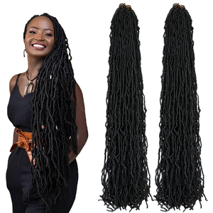 Extensions de cheveux synthétiques au crochet pré-bouclées, style Afro Soft <span class=keywords><strong>Nu</strong></span> Faux Locs, 18, 24 et 36 pouces, en gros d'usine, en stock - Product Image 1