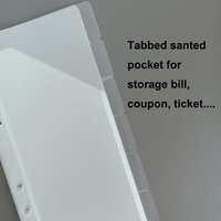 Promotionnel personnalisé pré-perforé feuilles mobiles en plastique portefeuille classeur poche oblique porte-monnaie sac Budget à onglets espèces enveloppes