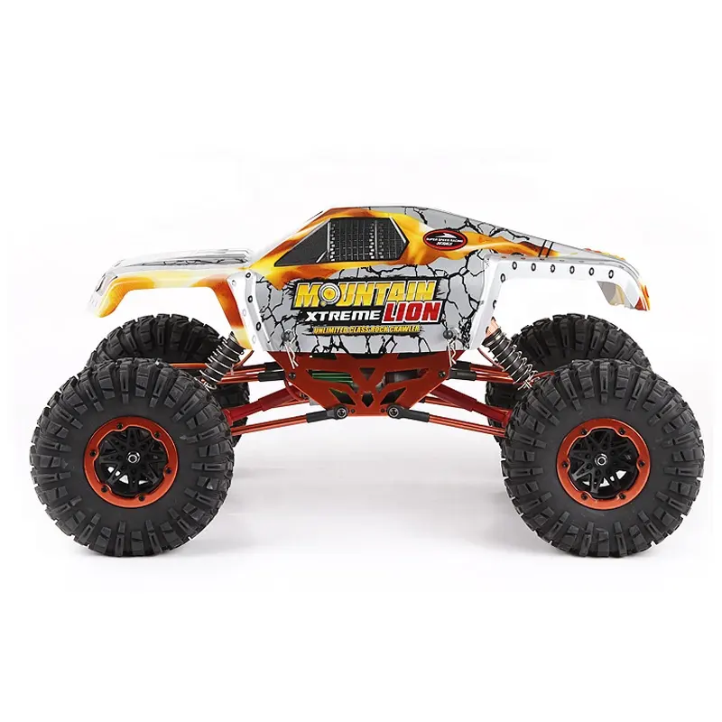 Remo Mobil Truk Elektrik Hobi, Remo Hobi 1072 RC Rock Crawler 1/10 Gunung XTREME Lion Brushed Elektrik 4WD 2.4G 4X4 Hobi Mobil Truk