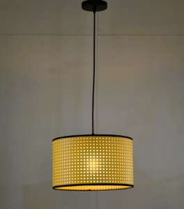 Suspension bohème rustique à suspension unique E27 Edison ampoule abat-jour en osier naturel plafonnier tissé à la main pour îlot de cuisine - Product Image 6