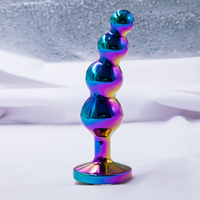 Schwarzer Emperor Analplug Prostata-Massagegerät Analkugeln Dildo G-Punkt-Stimulationsspielzeug 100% Wasserdicht für Männer Frauen Silikon Diamant