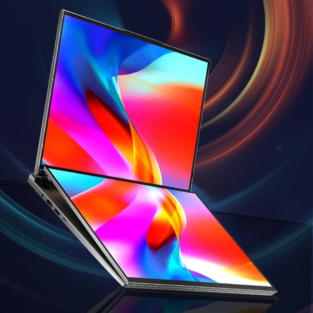 2026 New 16 Inch + 16inch I5 12450 16GB 512GB/1TB /2TB Double Monitor Intel Celeron N95 Backlit Keyboard Dual Screen  Laptop