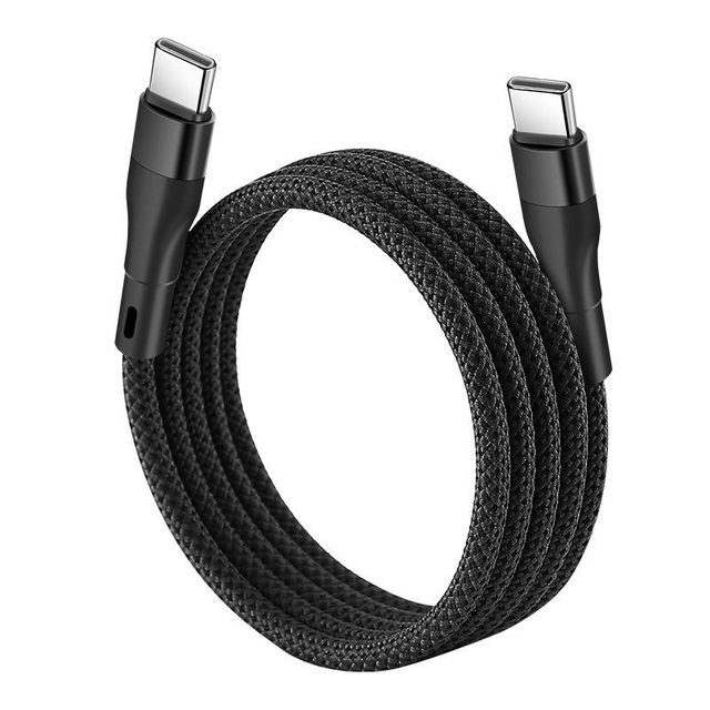 60W 100W Fast Charging USB Type C Cable New Design Convenient Magnetic Coil Nylon Jacket for Computer Fast Data Transfer Storage