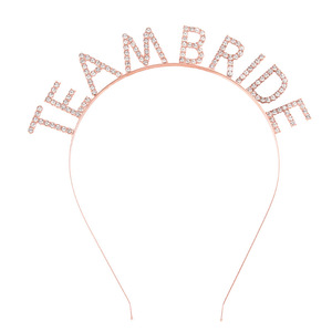 Venta caliente Boda nupcial accesorios para el cabello aleación cristal diamante novia carta <span class=keywords><strong>diadema</strong></span> equipo dama de honor <span class=keywords><strong>diadema</strong></span> al por mayor - Product Image 3
