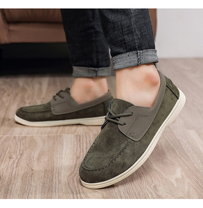 Chaussures bateau tendance européenne en faux daim contrastant, en microfibre douce anti-bouloches, antidérapantes pour homme, toutes saisons, en stock - Product Image 2