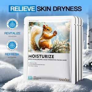 OEM SADOER fabrika toptan huş hyaluronik asit nemlendirici güzellik yüz maskesi cilt bakımı nemlendirici maske kuru ve hasarlı cilt için - Product Image 4