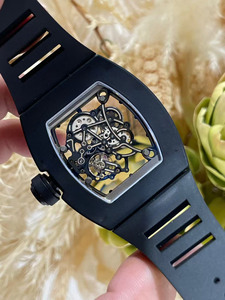 OEM logo New Black Ceramic Top-quality Tourbillon <b>Skeletonized</b> <b>Automatic</b> Mechanical Waterproof Men's <b>Watch</b> - Product Image 5