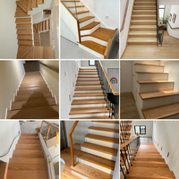 Fabricant d'accessoires pour escaliers en bois dur, surface de marche décorative en bullnose, durable, écologique, traitement à l'huile vernissée