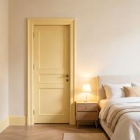 Portes intérieures de luxe en panneaux WPC pour maisons, portes intérieures étanches, portes intérieures avec cadre, sur mesure