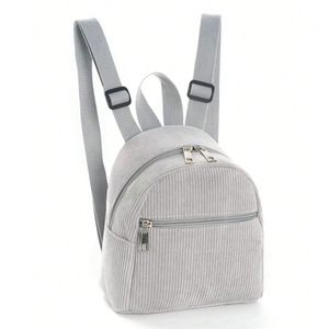 2026 Embroidery Logo Girls Women <strong>Backpack</strong> Pink Color Cute Small Mini Corduroy <strong>Backpacks</strong> Mini <strong>Backpack</strong> for Girl - Product Image 5