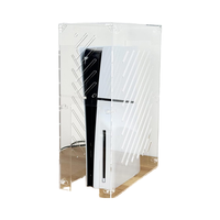 Housse anti-poussière transparente en acrylique PS5, étui de protection ventilé pour console de jeu et usage domestique