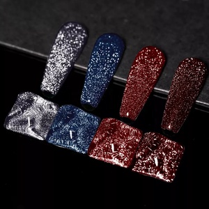 Gel à ongles réfléchissant disco non toxique, 12 couleurs, paillettes diamant haute densité, vente chaude, support OEM ODM marque privée - Product Image 1