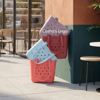 Sac de plage en EVA personnalisé avec logo, imperméable, en caoutchouc, qui garde sa forme, avec sangles amovibles, vente en gros, pour femmes, voyage d'été