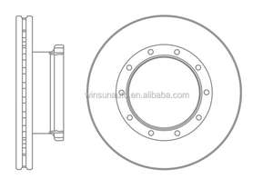 Rotor de frein de camion américain M44D76603 611188 611456 II37415 76603 56022P pour <span class=keywords><strong>Prevost</strong></span> - Product Image 2
