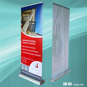 Bán buôn tradeshow gian hàng hiển thị nhôm hiển thị đứng cuộn lên biểu ngữ đứng có thể điều chỉnh biểu ngữ đứng quảng cáo - Product Image 2