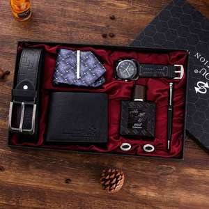 Luxury Men's Fashion Watch Wallet Key Chain Perfume Set for Christmas New Year Father's Valentine's Day Birthday <b>Presents</b> - Product Image 4