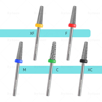 HYTOOS 4mm 5 en 1 Embouts de ponceuse à ongles professionnels en carbure pour acrylique, outil de dépose de vernis gel, accessoires pour ponceuses électriques