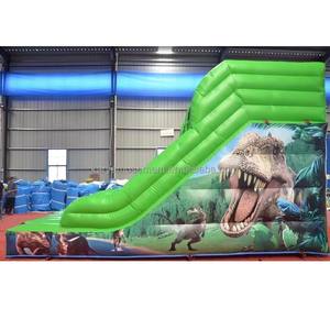 Glissade gonflable en PVC épais et durable, vert dinosaure, pour piscine à domicile, école et usage intérieur, glissade pour enfants, trampoline - Product Image 3