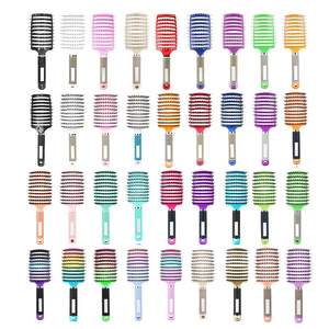 Brosse à cheveux Fengjin Rainbow avec dégradé <span class=keywords><strong>pastel</strong></span>, brosse à cheveux démêlante <span class=keywords><strong>pour</strong></span> cheveux bouclés, brosse à cheveux démêlante <span class=keywords><strong>pour</strong></span> cheveux secs et mouillés, peigne à ventilation <span class=keywords><strong>pour</strong></span> le coiffage - Product Image 3