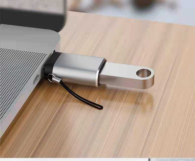 Usb Female Key Chain Aluminum Alloy OTG USB Female 3.0 to USB 3.1 Type-C Male Charge Data ...