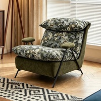 Fauteuil inclinable moderne en cuir souple, rembourré en coton, avec pieds en métal, une place, pour salon intérieur