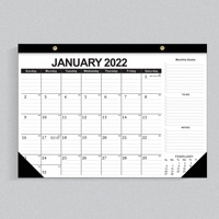 Calendrier mural promotionnel 2027 2026 au prix d'usine, personnalisé, calendrier de bureau pour la planification et l'organisation