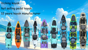 批发电动皮划艇9.7英尺单人模块化2节可拆卸钓鱼皮划艇带踏板电动皮划艇 - Product Image 6