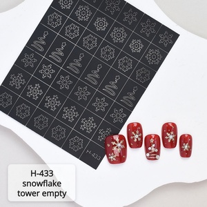 Pegatinas de Uñas con Diseño de Copo de Nieve Navideño, Pegatinas de Uñas con Diseño de Árbol de Navidad, Novedad al por Mayor - Product Image 5