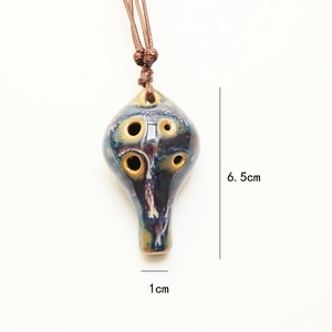 โอคาริน่าเซรามิกพกพาขนาดเล็ก 6 รู รูปทรงหยดน้ำ สำหรับผู้เริ่มต้น - Product Image 4