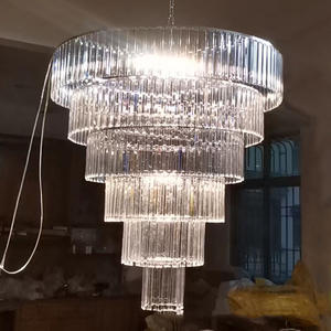 Nueva cortina de cuentas de cristal acrílico candelabro boda Hotel banquete salón techo francés hielo bar carretera Decoración - Product Image 4