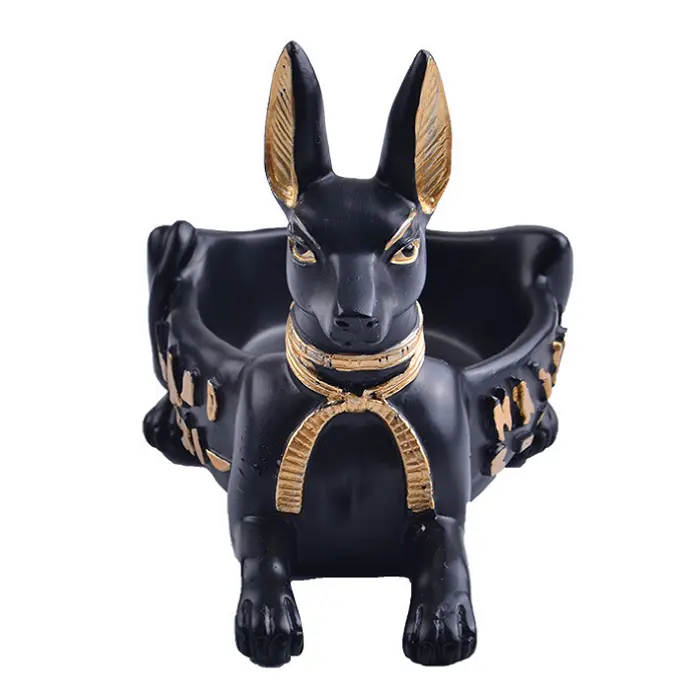 2021 HEISS VERKAUF HARZ ÄGYPTISCHER HUND ANUBIS STATUEN ASHTRAY CUSTOM BUSINESS GIFT SOUVENIR HOME TABLETOP DEKORATION KID TOY