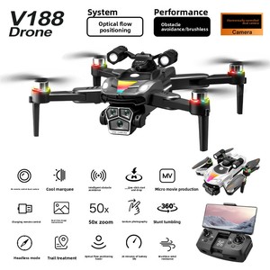 New V188 Drone không chổi than 8K <span class=keywords><strong>Quadcopter</strong></span> cho chụp ảnh trên không độ bền lâu tránh chướng ngại vật điều khiển từ xa - Product Image 2