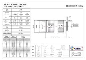 Objectif de vision industrielle 25MP 25MM, format 1,1 pouce, haute résolution, objectif d'imagerie à mise au point fixe pour caméra industrielle - Product Image 2