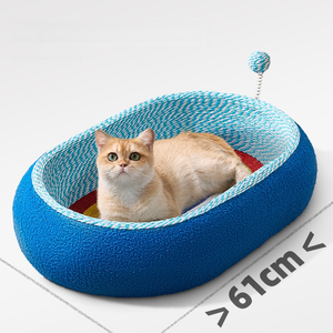 Grosir penggaruk kucing 3-in-1 untuk kucing dalam ruangan melindungi furnitur kucing bantalan goresan kardus dengan mainan bola - Product Image 1