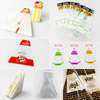 Boîtes à sandwich jetables transparentes, boîte à sandwich en forme de coin, emballage de boulangerie triangulaire, emballages en plastique pour sandwichs
