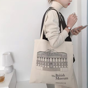 Biểu Tượng Tùy Chỉnh Cá Nhân Tái Sử Dụng Vải Mua Sắm Túi Tùy Chỉnh Bông Vải Tote Túi Cho Hàng Tạp Hóa Khuyến Mại - Product Image 4