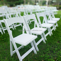 Chaise pliante Wimbledon en résine blanche portable pour événements, mobilier d'extérieur empilable pour location et fêtes