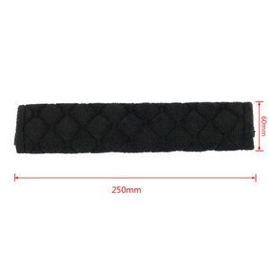 Couvre-ceintures de sécurité 250 mm x 60 mm, coussinets matelassés noirs pour ceintures de sécurité de voiture, pour usage automobile - Product Image 1