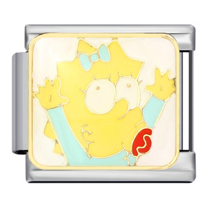 Breloques modulaires italiennes carrées Les Simpsons en acier inoxydable pour la création de bijoux DIY - Product Image 2