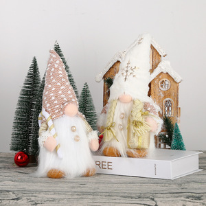 Christmas Decorations Sequined Plush LED Glowing Christmas Gnome Sweden Santa Elf Faceless <b>Doll</b> for Children's Gifts - Product Image 2