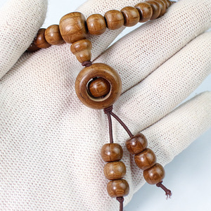 Bracelet en bois à six perles, 108 perles, bois de la Montagne Wutai pour la tamerie du dragon, pour le jeu et la collection, vente en gros de perles en bois - Product Image 4