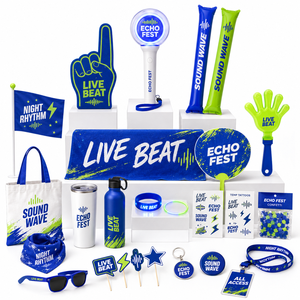 <b>Outdoor</b> Swag Ideas Summer Concert Cooling Kit Wet Wipe Portable Fan Towel Bottle Sun Visor Sunglasses for Hot Weather Event Gift - Product Image 2
