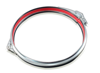 Collier de serrage en acier galvanisé de 100 mm avec joint en caoutchouc, collier métallique hermétique pour conduits modulaires