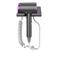Sèche-cheveux mural électrique transfrontalier haute vitesse, moteur DC 1200W haute puissance, sans perçage, pour salle de bain et toilettes