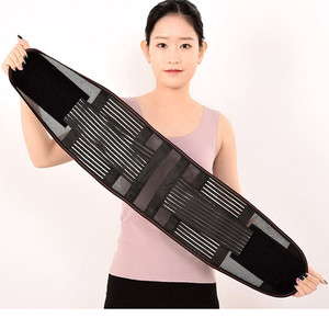 Ceinture de soutien lombaire avec renfort en plaque d'acier, respirante et réglable pour le soutien du dos, usage adulte, noire YS003 - Product Image 2