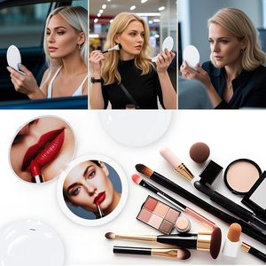 Professional Portable LED Travel Makeup <strong>Mirror</strong> with 2X Magnification - Foldable <strong>Lighted</strong> Cosmetic <strong>Mirror</strong> for Purse and Handbag - Product Image 5